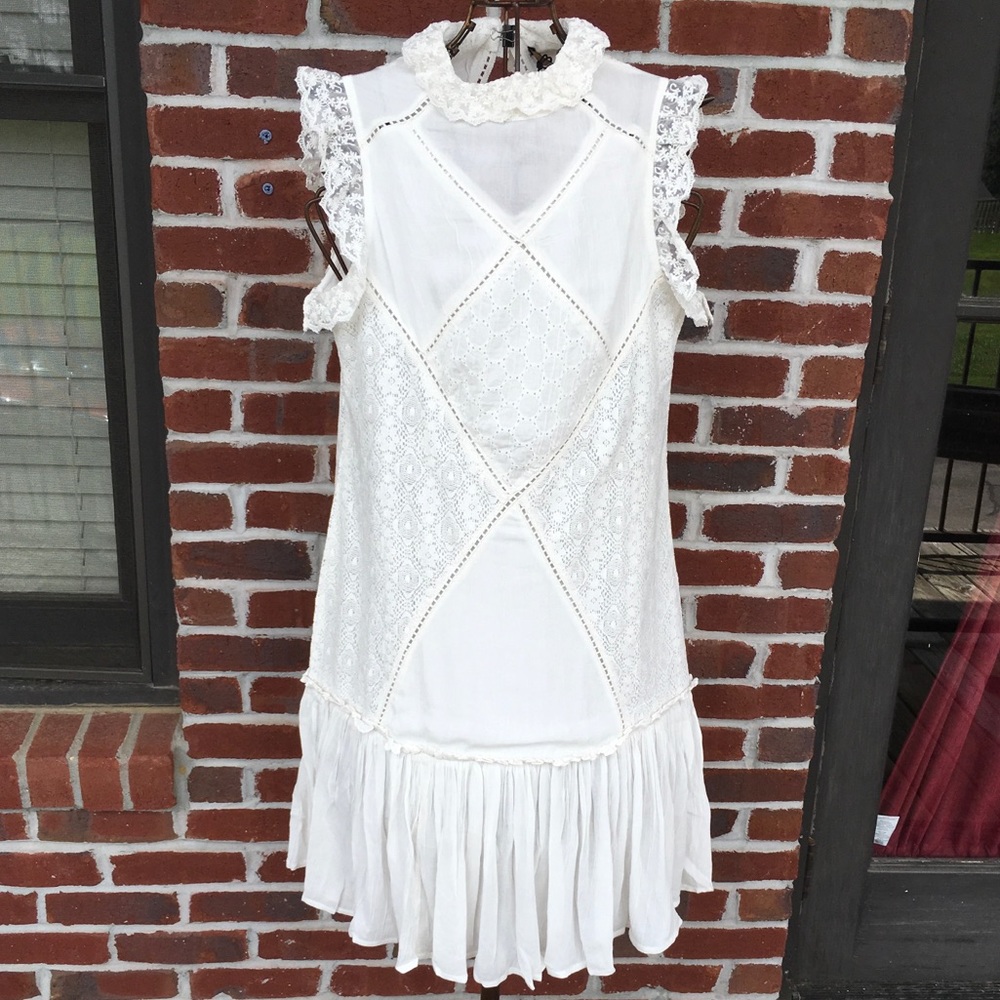 FINAL PRICE DROP‼️LUCKY & BLESSED iVORY LACE DRESS